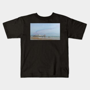 Red Arrows flying over Bournemouth Pier Kids T-Shirt